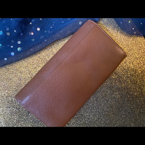 LONGCHAMP LEATHER FOULONNE BI-FOLD CAMEL BROWN Wallet EUC LUX COVETED - Picture 7 of 13